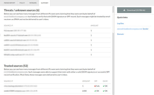 sreenshot showing lists of trusted and untrusted sources